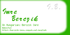 imre berczik business card